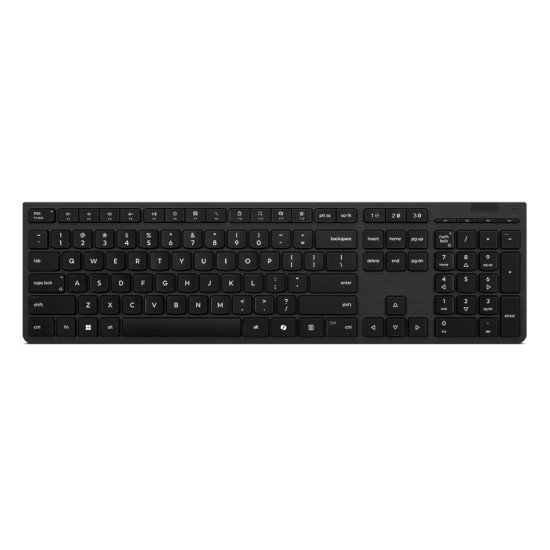 Lenovo 4Y41R64507 clavier maison/bureau RF sans fil + Bluetooth Belge, Anglais Noir