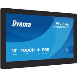 iiyama TW1023ASC-B3P Écran d'affichage dynamique Écran plat de signalisation numérique 25,6 cm (10.1") Wifi 450 cd/m² HD Noir Écran tactile Intégré dans le processeur Android 24/7
