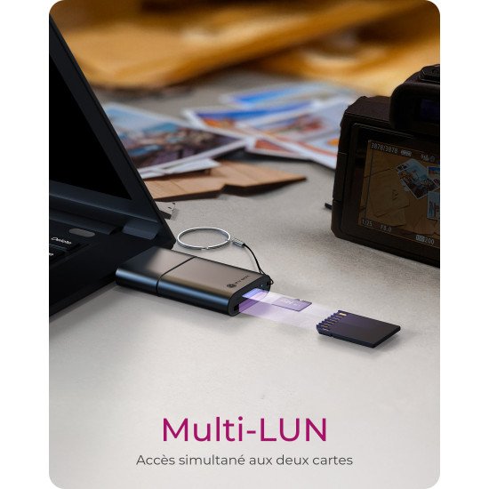 ICY BOX Lecteur de cartes 2 en 1 via interface USB Type-A & USB Type-C