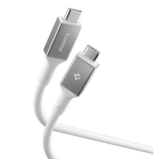 Spigen EB10020CC câble USB USB 3.2 Gen 1 (3.1 Gen 1) 2 m USB C 5 Gbit/s 100 W Blanc