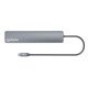 Manhattan Dock/hub USB-C, 7 ports : 3x USB-A + 4x USB-C, Pavec Power Delivery (PD) 100 W - nécessite un chargeur USB-C externe (non inclus). Alimenté par USB (aucune alimentation externe requise) lorsque le PD n'est pas utilisé, aluminium