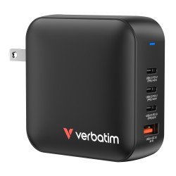 Verbatim Mini GaN Charger 165W Universel Noir Secteur Charge rapide Intérieure Verbatim Mini GaN Charger 165W Universel Noir Secteur Charge rapide Intérieure