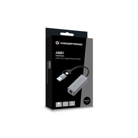 Conceptronic ABBY08G carte réseau Ethernet 5000 Mbit/s Conceptronic ABBY08G carte réseau Ethernet 5000 Mbit/s