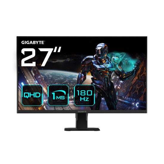 GIGABYTE GS27QA Moniteur de jeu 27" QHD - 2560 x 1440 (QHD), 180Hz, 1ms, 300 cd/m2, FreeSync, HDR Ready, HDMI 2.0, DisplayPort 1.4 GIGABYTE GS27QA Moniteur de jeu 27" QHD - 2560 x 1440 (QHD), 180Hz, 1ms, 300 cd/m2, FreeSync, HDR Ready, HDMI 2.0, DisplayPort 1.4