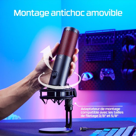 HyperX QuadCast 2 – Microphone USB (noir)