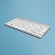 R-Go Tools Clavier ergonomique R-Go Compact Break, clavier compact avec logiciel de pause,QWERTZ (CH), Bluetooth, blanc