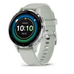 Garmin Venu 3S 3,05 cm (1.2") AMOLED 41 mm Numérique 390 x 390 pixels Écran tactile Gris, Argent Wifi GPS (satellite)