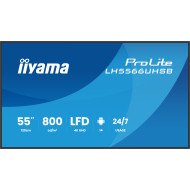 iiyama LH5566UHSB-B1AG Écran d'affichage dynamique Écran plat de signalisation numérique 139,7 cm (55") LCD Wifi 800 cd/m² 4K Ultra HD Noir Intégré dans le processeur Android 24/7