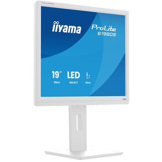 iiyama ProLite B1980S-W1 écran PC 48,3 cm (19") 1280 x 1024 pixels SVGA LED Blanc iiyama ProLite B1980S-W1 écran PC 48,3 cm (19") 1280 x 1024 pixels SVGA LED Blanc