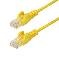 StarTech.com Câble Ethernet CAT6 Jaune Fin de 1,5m, Sans Accroc, 100W PoE, UTP, LSZH, Fil de Cuivre Pur 28AWG, Cordon Patch Réseau RJ45 avec Serre-Câble, Contrôlé Fluke StarTech.com Câble Ethernet CAT6 Jaune Fin de 1,5m, Sans Accroc, 100W PoE, UTP, LSZH, Fil de Cuivre Pur 28AWG, Cordon Patch Réseau RJ45 avec Serre-Câble, Contrôlé Fluke