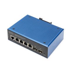 Digitus Switch industriel 4+2 ports L2 administrable Gigabit Ethernet PoE