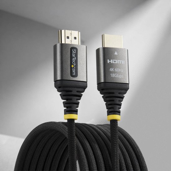 StarTech.com Câble HDMI Haute Vitesse Certifié Premium 2m (6ft), Ultra Flexible, 4K 60Hz/1440p 144Hz avec HDR10/ARC, 18Gbps, Cordon HDMI Tressé Haute Flexibilité