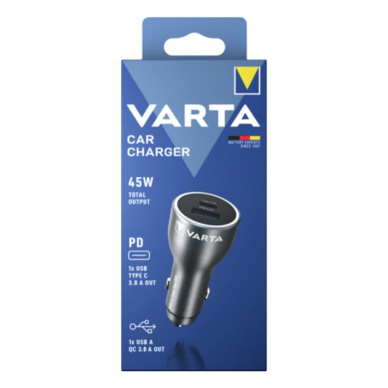 Varta Car Charger Smartphone, Tablette Noir Allume-cigare Auto Varta Car Charger Smartphone, Tablette Noir Allume-cigare Auto