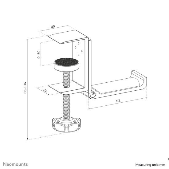 Neomounts ADS11-171SL Support pour casque d'écoute - universel Neomounts ADS11-171SL Support pour casque d'écoute - universel