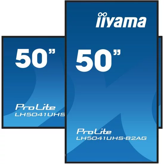 iiyama LH5041UHS-B2AG affichage de messages Écran plat de signalisation numérique 127 cm (50") LCD 500 cd/m² 4K Ultra HD Noir 24/7 iiyama LH5041UHS-B2AG affichage de messages Écran plat de signalisation numérique 127 cm (50") LCD 500 cd/m² 4K Ultra HD Noir 24/7