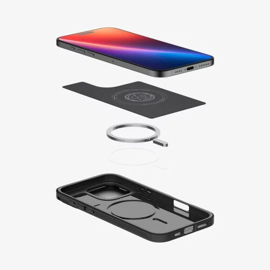 Spigen Optik Armor (MagFit) coque de protection pour téléphones portables 17,5 cm (6.9") Housse Noir Spigen Optik Armor (MagFit) coque de protection pour téléphones portables 17,5 cm (6.9") Housse Noir
