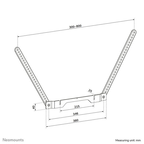Neomounts AV35-724BL1 Support TV pour Sonos Ray - Installation facile - Noir