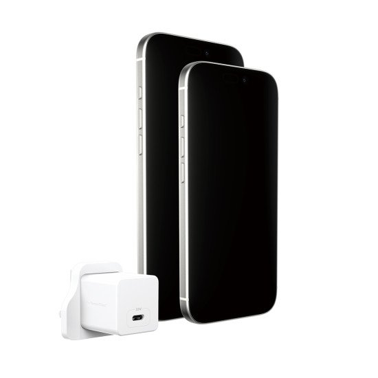 PanzerGlass empower™ by ® Turbo 30W Charger Single USB-C | UK Plug | Silver White Blanc