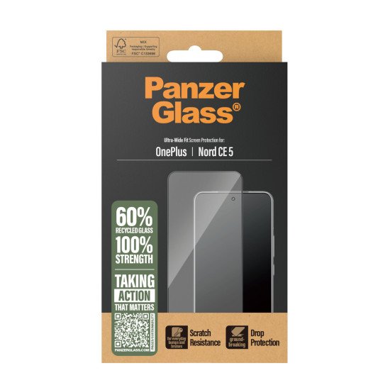 PanzerGlass ® Screen Protector OnePlus Nord CE 5 | Ultra-Wide Fit Protection d'écran transparent 1 pièce(s)