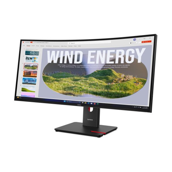 Lenovo ThinkVision T34WD-40 LED display 86,4 cm (34") 3440 x 1440 pixels Wide Quad HD Noir Lenovo ThinkVision T34WD-40 LED display 86,4 cm (34") 3440 x 1440 pixels Wide Quad HD Noir