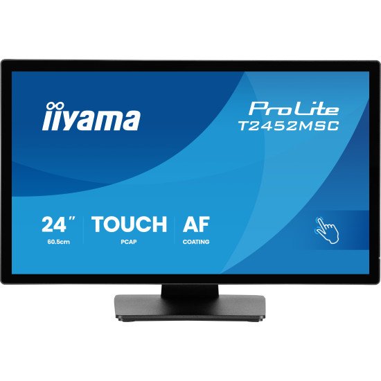 iiyama ProLite T2452MSC-B2 écran PC 61 cm (24") 1920 x 1080 pixels Full HD Écran tactile Noir