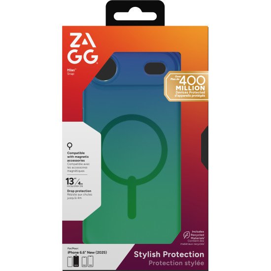 ZAGG Milan Snap coque de protection pour téléphones portables 16,5 cm (6.5") Housse Vert, Bleu ZAGG Milan Snap coque de protection pour téléphones portables 16,5 cm (6.5") Housse Vert, Bleu