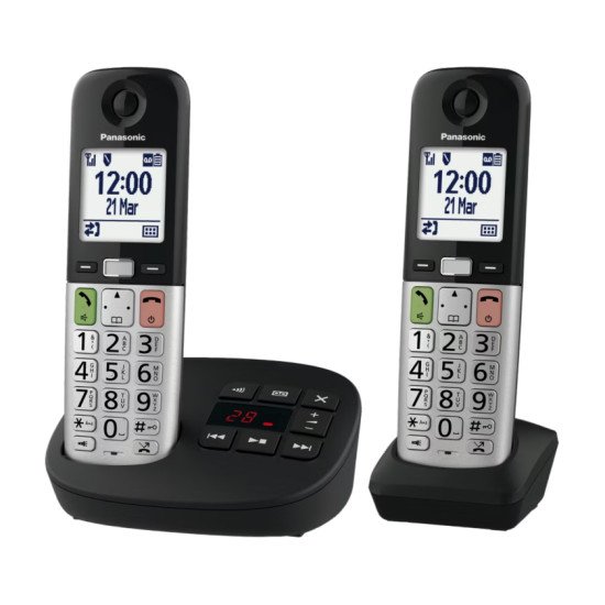 Panasonic KX-TGU432 Téléphone DECT Identification de l'appelant Noir, Argent
