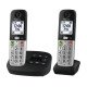 Panasonic KX-TGU432 Téléphone DECT Identification de l'appelant Noir, Argent