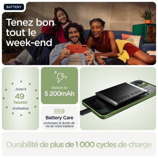 Motorola moto g06 17,5 cm (6.88") Double SIM Android 15 4G USB Type-C 4 Go 256 Go 5200 mAh Vert