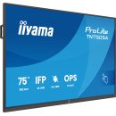 iiyama TN7505A-B1AG Écran d'affichage dynamique Écran plat interactif 189,3 cm (74.5") 500 cd/m² 4K Ultra HD Noir Écran tactile