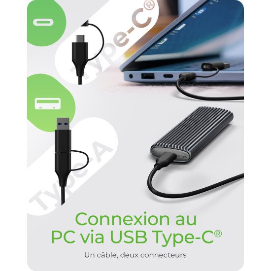 ICY BOX IB-1808MCT-CU31 Enceinte ssd Noir M.2 ICY BOX IB-1808MCT-CU31 Enceinte ssd Noir M.2