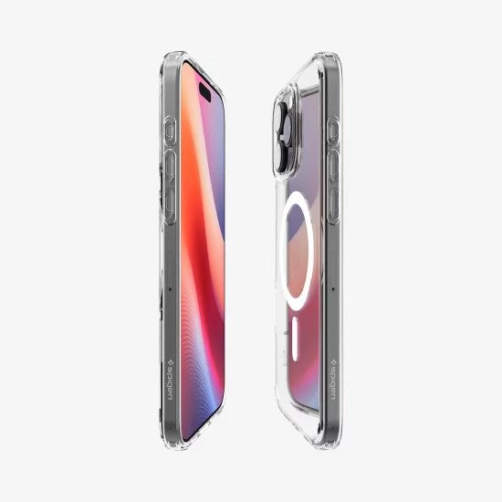 Spigen Ultra Hybrid MagFit coque de protection pour téléphones portables 17,5 cm (6.9") Housse Transparent, Blanc Spigen Ultra Hybrid MagFit coque de protection pour téléphones portables 17,5 cm (6.9") Housse Transparent, Blanc