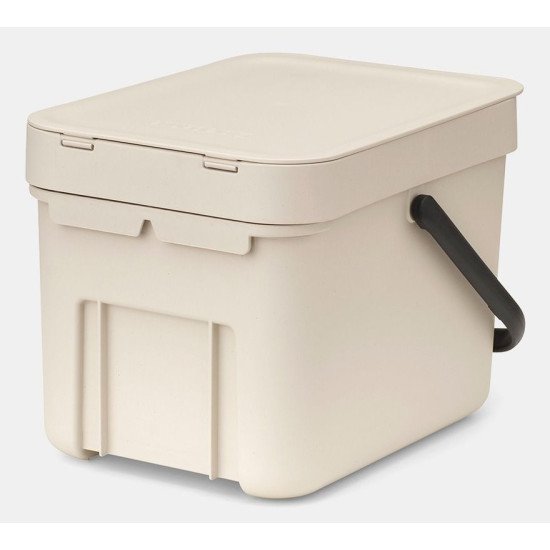Brabantia Sort & Go 6 L Rectangulaire Plastique recyclé Beige