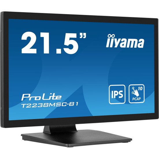 iiyama ProLite T2238MSC-B1 écran PC 54,6 cm (21.5") 1920 x 1080 pixels Full HD LED Écran tactile Noir