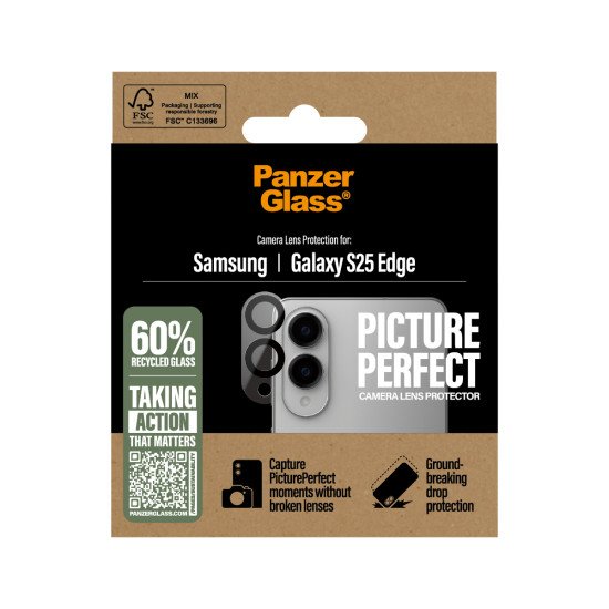 PanzerGlass ® PicturePerfect Camera Lens Protector Samsung S25 Edge Protection d'écran transparent 1 pièce(s)