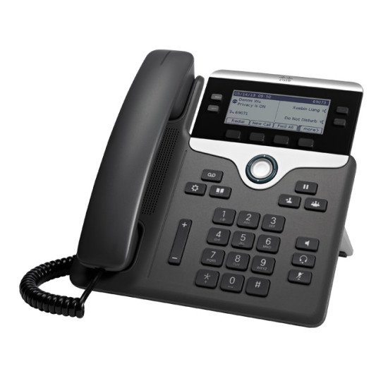 Cisco 7841 téléphone fixe Noir, Argent 4 lignes LCD