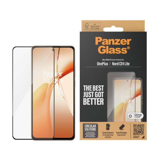 PanzerGlass ® Screen Protector OnePlus Nord CE4 Lite | Ultra-Wide Fit Protection d'écran transparent 1 pièce(s)