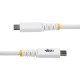 StarTech.com Câble de Recharge USB-C de 1m, Résistant et Ultra-Souple, PD EPR 240W (5A), Câble de Recharge USB 2.0 pour PC Portable, Certifié USB-IF, Câble de Recharge USB-C Robuste - Blanc