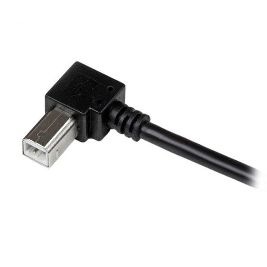 StarTech.com Câble USB 2.0 A vers USB B Coudé à droite Mâle / Mâle pour imprimante - 3 m - Noir