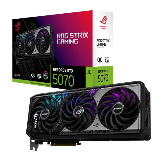 ASUS ROG -STRIX-RTX5070-O12G-GAMING NVIDIA GeForce RTX 5070 12 Go GDDR7 ASUS ROG -STRIX-RTX5070-O12G-GAMING NVIDIA GeForce RTX 5070 12 Go GDDR7