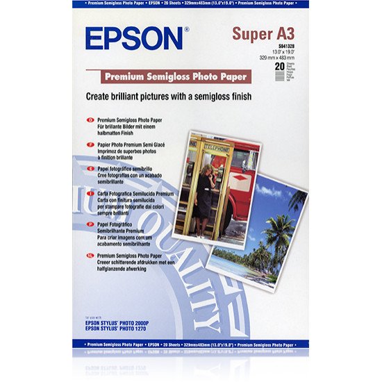 Epson Pap Photo Premium Semi Glacé A3+ (20f./251g)