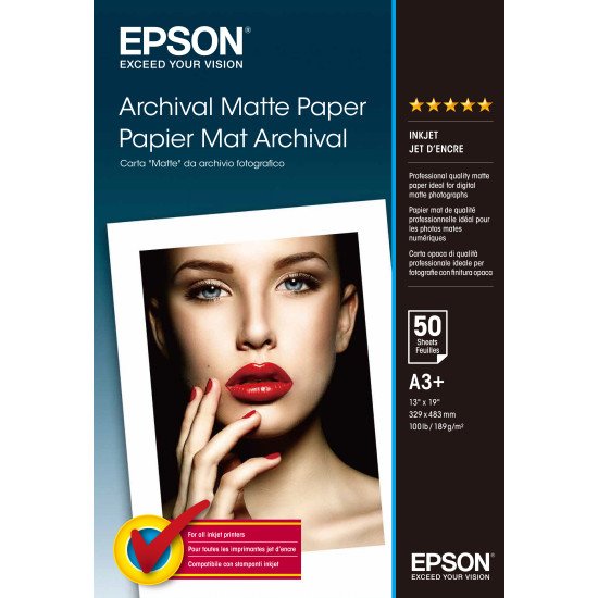 Epson Pap Mat Archival A3+ (50f./189g)