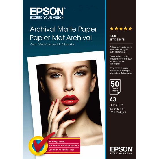 Epson Pap Mat Archival A3 (50f./189g)