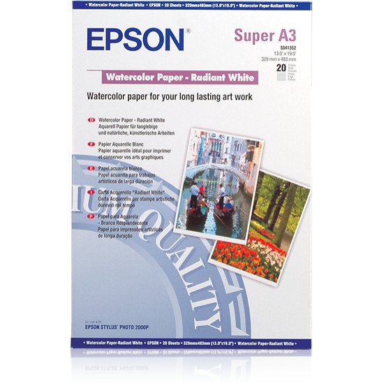 Epson Pap Aquarelle blanc A3+ (20f./190g)
