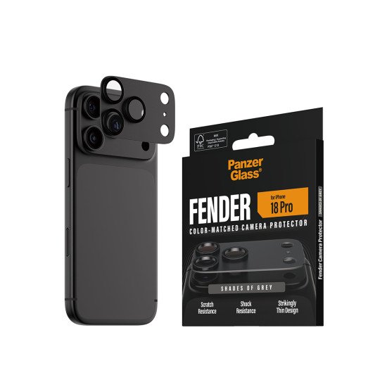 PanzerGlass ® Fender Camera Protector Shades of Grey iPhone 2026 Pro Protection d'écran transparent 1 pièce(s)