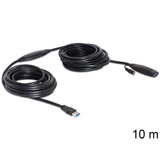 DeLOCK USB3.0-A - USB3.0-A, 10m câble USB USB 3.2 Gen 1 (3.1 Gen 1) USB A Noir DeLOCK USB3.0-A - USB3.0-A, 10m câble USB USB 3.2 Gen 1 (3.1 Gen 1) USB A Noir