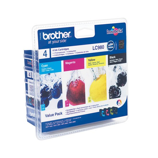 Brother LC-980VALBPDR cartouche d'encre Original Noir, cyan, magenta, Jaune Multipack