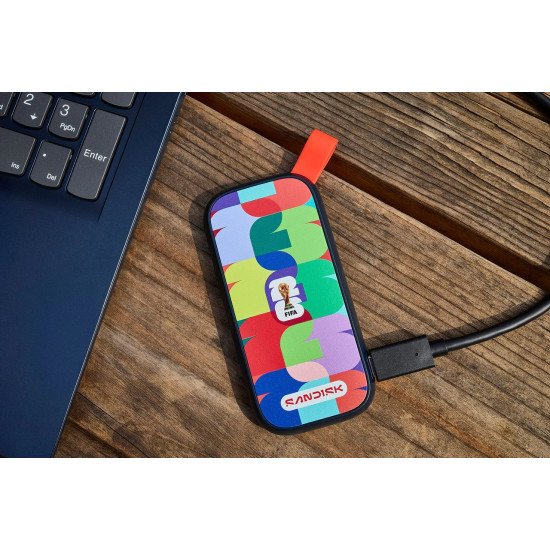 SanDisk SDSSDE30F-1T00-G25 lecteur à circuits intégrés externe 1 To USB Type-C 3.2 Gen 2 (3.1 Gen 2) Multicolore