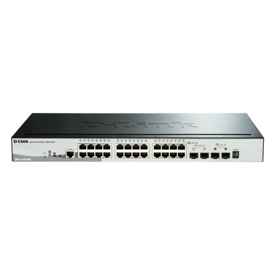 D-Link DGS-1510-28P commutateur réseau Géré L3 Gigabit Ethernet (10/100/1000) Connexion Ethernet, supportant l'alimentation via ce port (PoE) Noir D-Link DGS-1510-28P commutateur réseau Géré L3 Gigabit Ethernet (10/100/1000) Connexion Ethernet, supportant l'alimentation via ce port (PoE) Noir