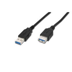 ASSMANN Electronic AK-300203-018-S câble USB 1,8 m 3.2 Gen 1 (3.1 Gen 1) USB A Noir ASSMANN Electronic AK-300203-018-S câble USB 1,8 m 3.2 Gen 1 (3.1 Gen 1) USB A Noir